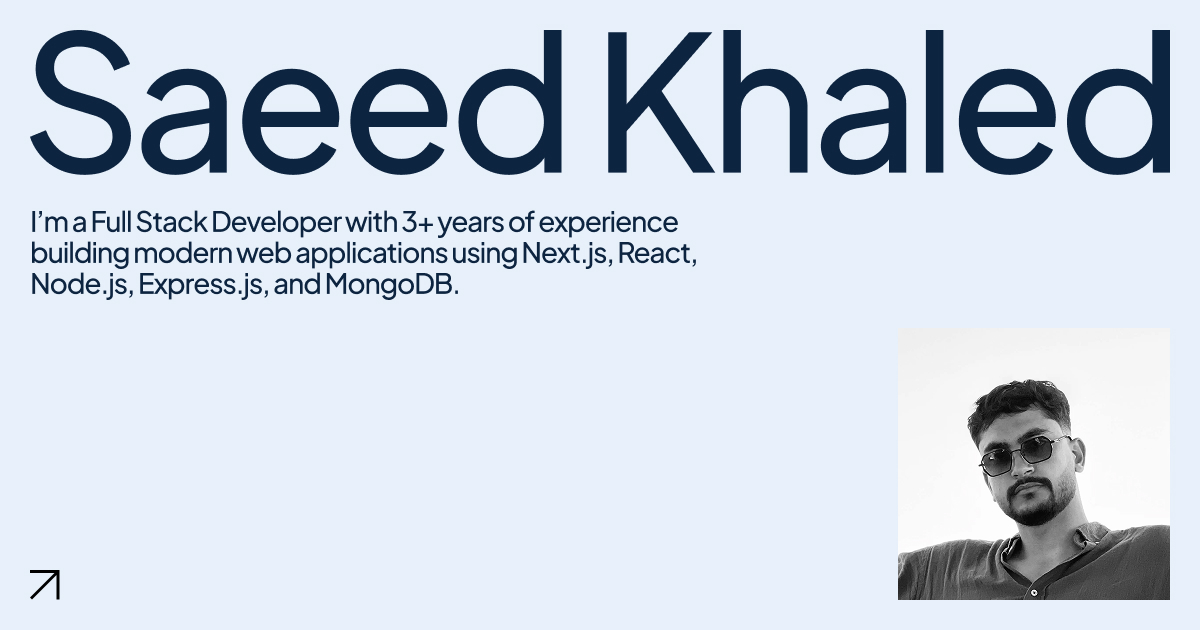 Saeed Khaled - Full Stack Developer